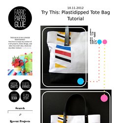 Plastidipped Tote Bag Tutorial