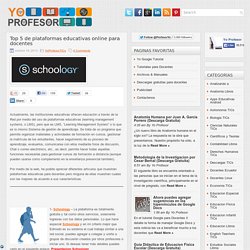 Top 5 de plataformas educativas online para docentes