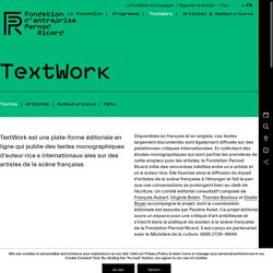 [FR] Textwork, Plate-forme Editoriale