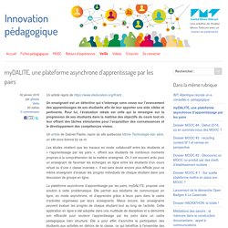 myDALITE, une plateforme asynchrone d’apprentissage par les pairs