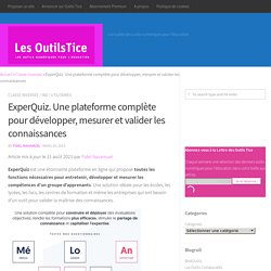 ExperQuiz. Une plateforme pour l'évaluation