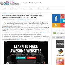 General Assembly lance Dash, une plateforme pour apprendre à développer en HTML, CSS, JS