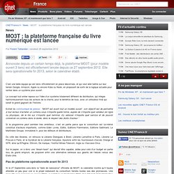 MO3T : la plateforme française du livre numérique est lancée