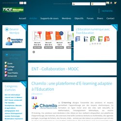 Chamilo : une plateforme d’E-learning adaptée à l’Education