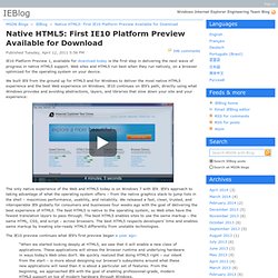 Native HTML5: First IE10 Platform Preview Available for Download - IEBlog