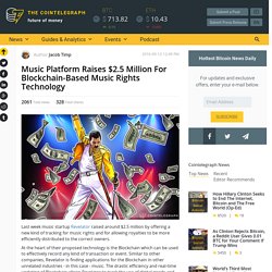 Music Platform Raises $2.5 Million For Blockchain-Based Music Rights Technology