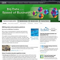 IBM big data platform - Bringing big data to the Enterprise