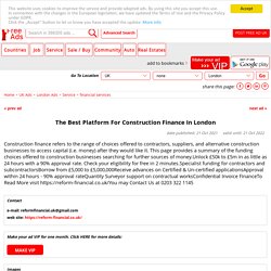 The Best Platform For Construction Finance In London - 3280119