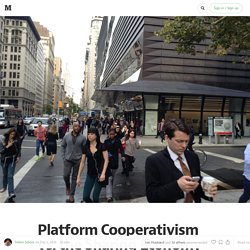Platform Cooperativism vs. the Sharing Economy
