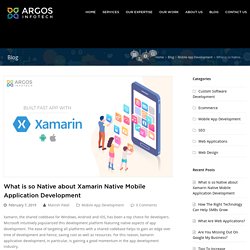 Xamarin cross platform development for long terms benefits