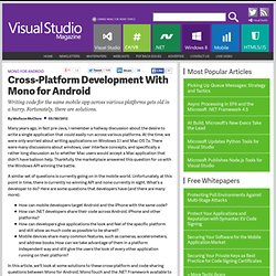 Cross-Platform Development With Mono for Android