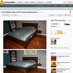 DIY Platform Bed with Floating Nightstands