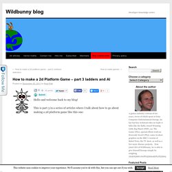 How to make a 2d Platform Game – part 3 ladders and AI