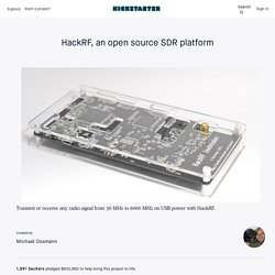 HackRF, an open source SDR platform by Michael Ossmann
