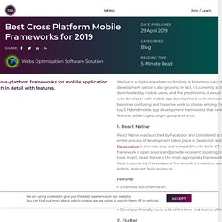 Best Cross Platform Mobile Frameworks for 2019 - TDA