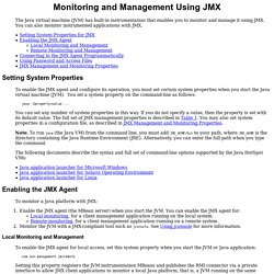 Platform Monitoring and Management Using JMX
