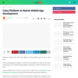 Cross Platform vs Native Mobile App Development - Grab ur Deals