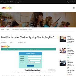 Best Platform for "Online Typing Test in English"