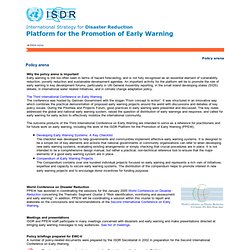 ISDR: Platform for the Promotion of Early Warning