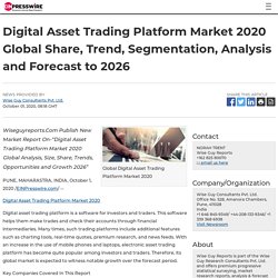 Digital Asset Trading Platform Market 2020 Global Share, Trend, Segmentation, Analysis and Forecast to 2026