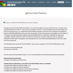 Fooz Kids Platform version 2.1 by FUHU, Inc. - How to uninstall it