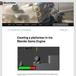 Creating a platformer in the Blender Game Engine
