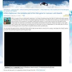 HTML5 Platformer: the complete port of the XNA game to <canvas> with EaselJS - David Rousset