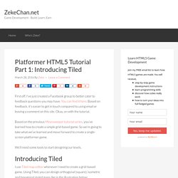 Platformer HTML5 Tutorial Part 1: Introducing Tiled