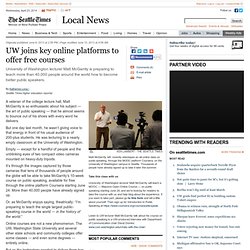 UW joins key online platforms to offer free courses