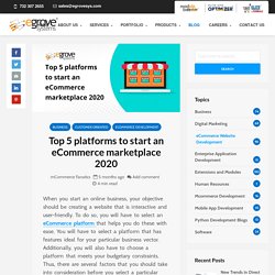 Top 5 platforms to start an eCommerce marketplace 2020 with pros & cons