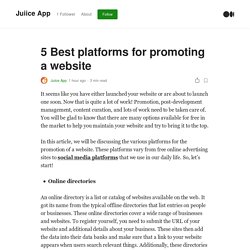 5 Best platforms for promoting a website