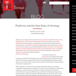 Platforms and the New Rules of Strategy