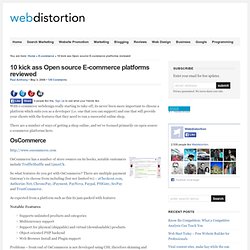10 kick ass Open source E-commerce platforms reviewed - Webdistortion