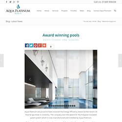 Award winning pools - Aqua Platinum