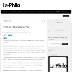 Platon et la réminiscence