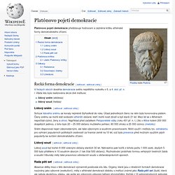 Platónovo pojetí demokracie