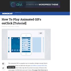 How To Play Animated GIFs onClick [Tutorial]