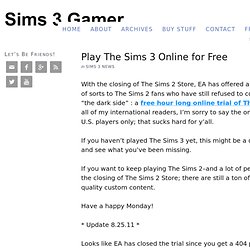 Play The Sims 3 Online for Free