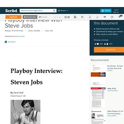 Playboy Interview With Steve Jobs