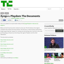 Zynga v. Playdom: The Documents