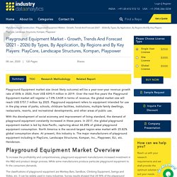 Playground Equipment Market - Growth, Trends And Forecast (2021 - 2026) By Types, By Application, By Regions And By Key Players: PlayCore, Landscape Structures, Kompan, Playpower
