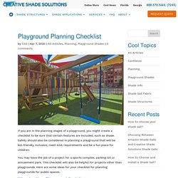 Playground Planning Checklist