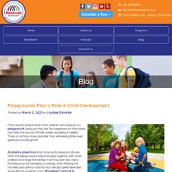 Playgrounds Play a Role in Child Development