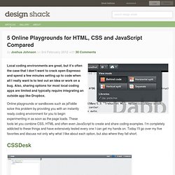 5 Online Playgrounds for HTML, CSS and JavaScript Compared