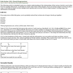 Playing Guitar - Chord Progressions - Folk Music