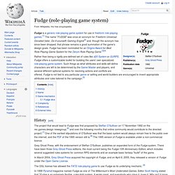 Fudge (role-playing game system)