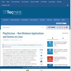 PlayOnLinux - Run Windows Applications and Games on Linux