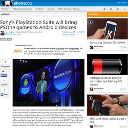 Sony's PlayStation Suite will bring PSOne games to Android devices