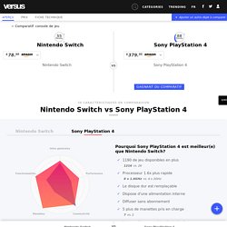 ≫ Nintendo Switch vs Sony PlayStation 4