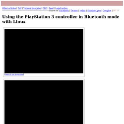 Using the PlayStation 3 controller in Bluetooth mode with Linux